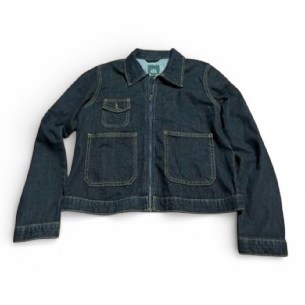 NWT Wild Fable Womens Small Dark Wash Denim Zip-Up Jacket - Picture 4 of 8